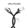 ACT FC2900 καλώδιο σύνδεσης δικτύου S/FTP CAT6A, εξαιρετικά ευέλικτο, TPE, με βύσματα RJ45 χωρίς σκαλώματα, 0,5 m, μαύρο