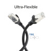 ACT FC2901 καλώδιο σύνδεσης δικτύου S/FTP CAT6A, εξαιρετικά ευέλικτο, TPE, με βύσματα RJ45 χωρίς σκαλώματα, 1 m, μαύρο