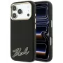 Karl Lagerfeld Grained with Resin Signature Logo MagSafe θήκη για iPhone 18 Pro Max / 17 Pro Max, μαύρη