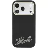 Karl Lagerfeld Grained with Resin Signature Logo MagSafe θήκη για iPhone 18 Pro Max / 17 Pro Max, μαύρη