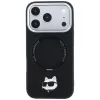 Karl Lagerfeld with Ring Stand 360 Choupette Head Pin MagSafe θήκη για iPhone 18 Pro / 17 Pro, μαύρη