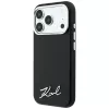 Karl Lagerfeld Saffiano Small Script Metal Logo MagSafe θήκη για iPhone 18 Pro / 17 Pro, μαύρη