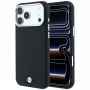 BMW BMW001220 Sign Deboss Quilted Metal Logo θήκη MagSafe για iPhone 18 Pro Max / 17 Pro Max, μαύρη