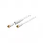 Wentronic 67298 SAT βύσμα F σε βύσμα F, αρσενικό/αρσενικό, επίχρυσο, λευκό