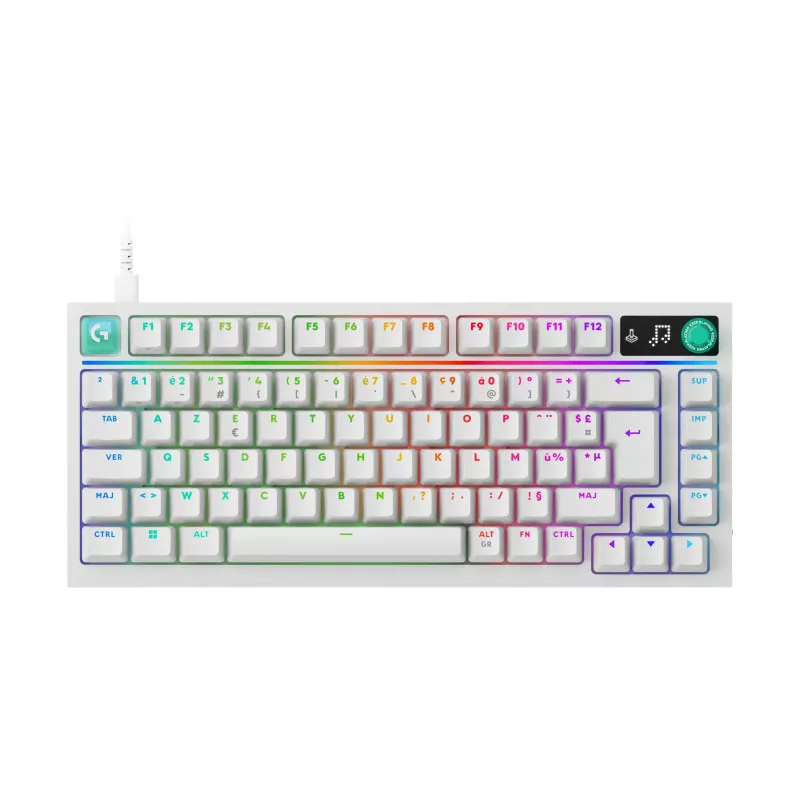Πληκτρολόγιο Logitech G316 X 75, 920-014315, λευκό, FR
