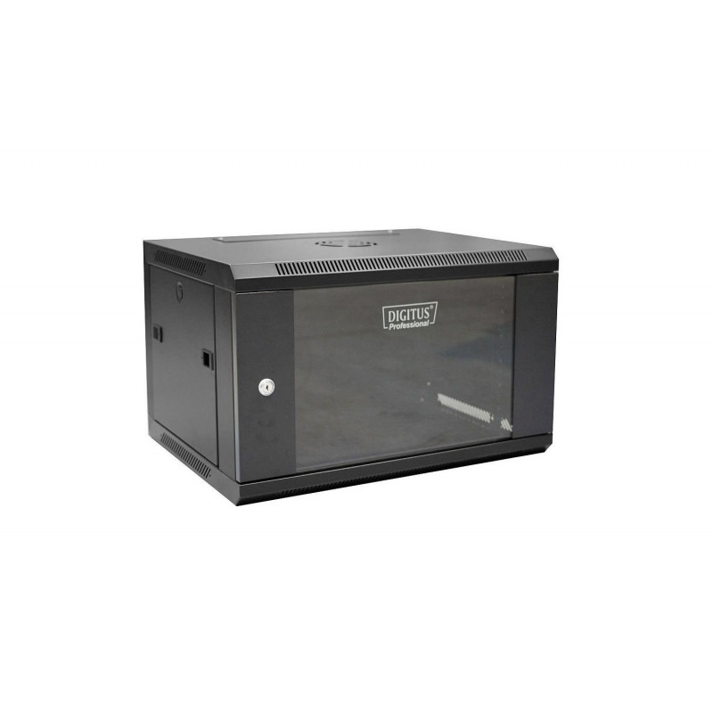 Επιτοίχιο ερμάριο rack Digitus DN-W19 06U/450/B 6U, μαύρο