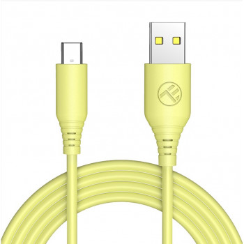 Καλώδιο σιλικόνης Tellur TLL155400 από USB σε Type-C, 3A, 1 m, κίτρινο