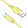 Καλώδιο σιλικόνης Tellur TLL155400 από USB σε Type-C, 3A, 1 m, κίτρινο
