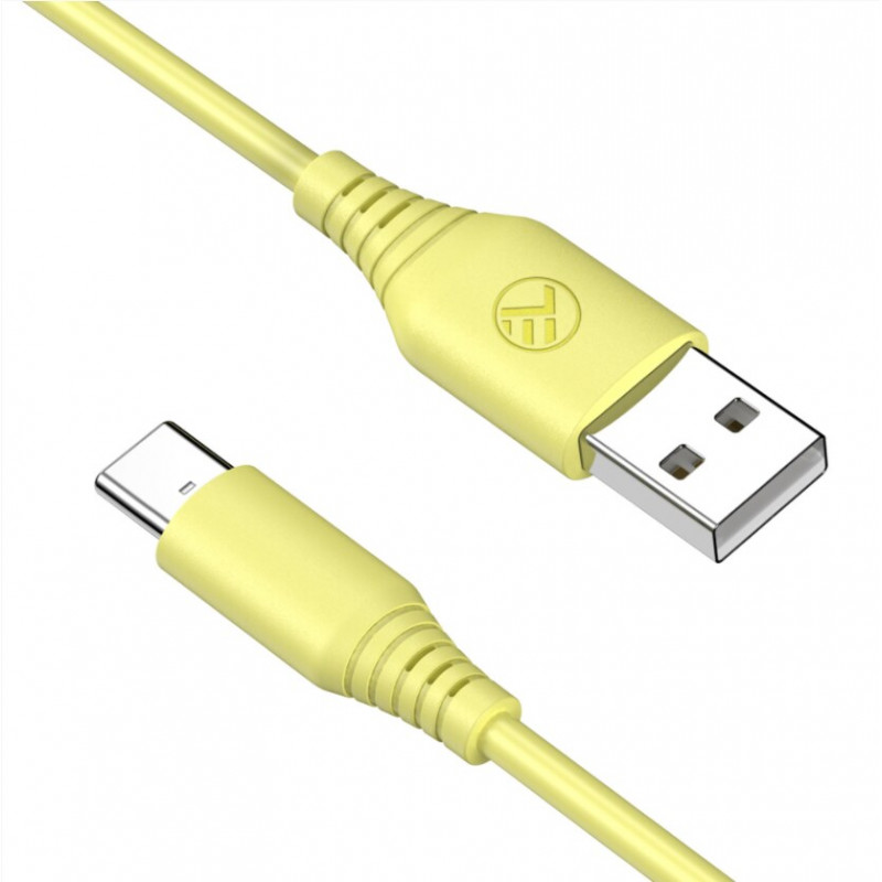 Καλώδιο σιλικόνης Tellur TLL155400 από USB σε Type-C, 3A, 1 m, κίτρινο