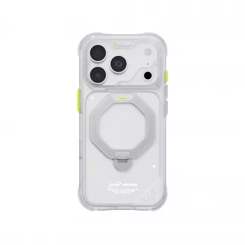 Skinarma Saturn MagSafe θήκη με περιστρεφόμενη βάση για iPhone 18 Pro / 17 Pro, frost