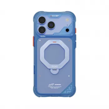 Skinarma Saturn MagSafe θήκη με περιστρεφόμενη βάση για iPhone 18 Pro Max / 17 Pro Max, μπλε