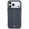 Mercedes Mer008907 Leather Semi Wrap with Iconic Line θήκη MagSafe για iPhone 18 Pro / 17 Pro, ανθρακί