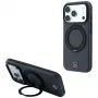 Mercedes Mer008869 Leather with Ring Stand θήκη MagSafe για iPhone 18 Pro / 17 Pro, ανθρακί