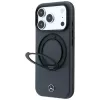 Mercedes Mer008869 Leather with Ring Stand θήκη MagSafe για iPhone 18 Pro / 17 Pro, ανθρακί