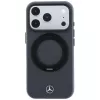 Mercedes Mer008869 Leather with Ring Stand θήκη MagSafe για iPhone 18 Pro / 17 Pro, ανθρακί