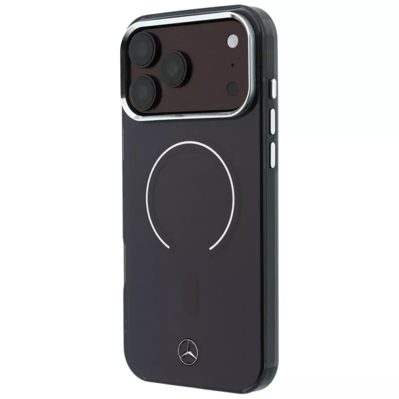 Mercedes Mer008921 Double Layer Iconic Logo MagSafe θήκη για iPhone 18 Pro Max / 17 Pro Max, μπορντό