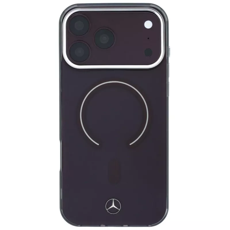Mercedes Mer008921 Double Layer Iconic Logo MagSafe θήκη για iPhone 18 Pro Max / 17 Pro Max, μπορντό