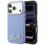 Karl Lagerfeld KF003170 Grained with Resin Signature Logo MagSafe θήκη για iPhone 18 Pro Max / 17 Pro Max, ανοιχτό μπλε