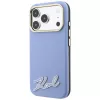 Karl Lagerfeld KF003170 Grained with Resin Signature Logo MagSafe θήκη για iPhone 18 Pro Max / 17 Pro Max, ανοιχτό μπλε