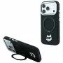 Karl Lagerfeld KF003216 Ring Stand 360 Choupette Head Pin MagSafe θήκη για iPhone 18 Pro Max / 17 Pro Max, μαύρη