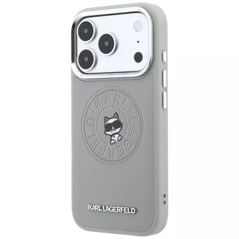Karl Lagerfeld KF003302 Point & Choupette Sketch MagSafe θήκη για iPhone 18 Pro Max / 17 Pro Max, γκρι