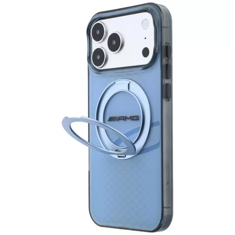 Θήκη Mercedes AMG IML Double Layer Urban Line με δαχτυλίδι-βάση MagSafe για iPhone 18 Pro Max / 17 Pro Max, μπλε