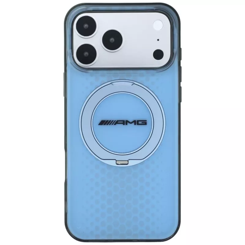 Θήκη Mercedes AMG IML Double Layer Urban Line με δαχτυλίδι-βάση MagSafe για iPhone 18 Pro Max / 17 Pro Max, μπλε