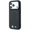Θήκη BMW M Kevlar Red Print Ring Metal Logo MagSafe για iPhone 18 Pro Max / 17 Pro Max, μαύρη