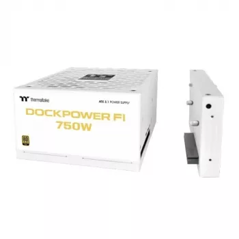 Thermaltake Dockpower FI 750W τροφοδοτικό υπολογιστή, 80 PLUS Gold, αρθρωτό, λευκό