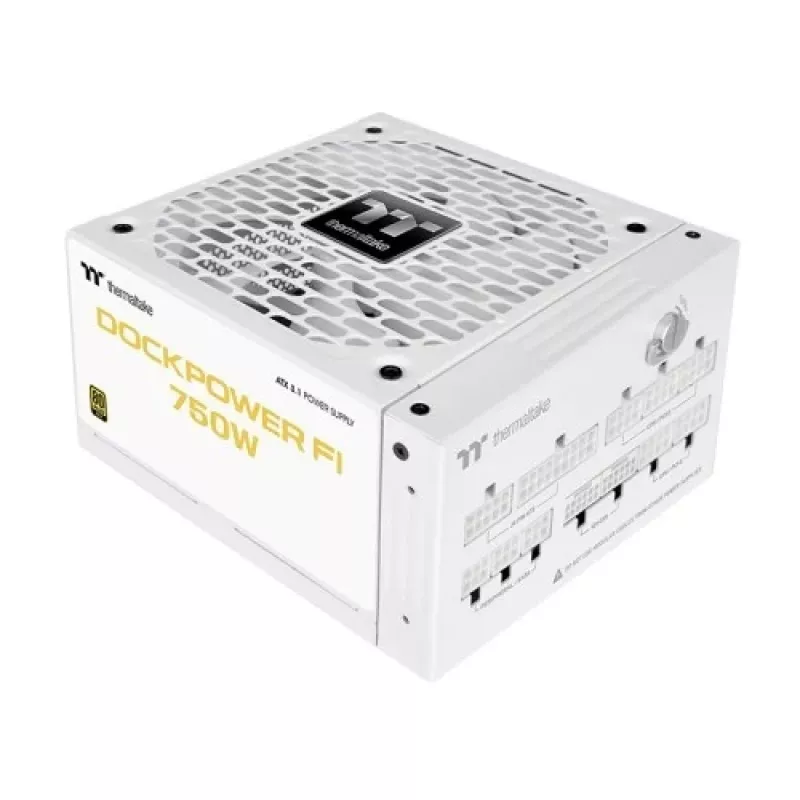 Thermaltake Dockpower FI 750W τροφοδοτικό υπολογιστή, 80 PLUS Gold, αρθρωτό, λευκό