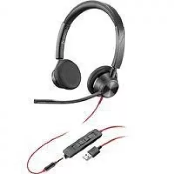Poly Blackwire 3315 ακουστικά με μικρόφωνο on-ear, USB-A, μαύρα, 213936-101