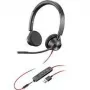 Poly Blackwire 3315 ακουστικά με μικρόφωνο on-ear, USB-A, μαύρα, 213936-101