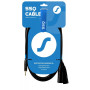 SSQ MIXLR1 SS-1816 καλώδιο ήχου, στερεοφωνικό jack 3,5 mm – 2x XLR, 1 m, μαύρο