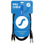 SSQ RCAJM1 SS-1427 καλώδιο ήχου, 2x RCA – 2x jack mono 6,3 mm, 1 m, μαύρο