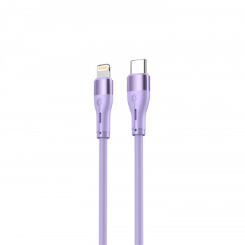 Tellur καλώδιο σιλικόνης Type-C σε Lightning, PD 30 W, 1 m, μοβ