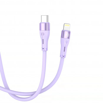 Tellur καλώδιο σιλικόνης Type-C σε Lightning, PD 30 W, 1 m, μοβ