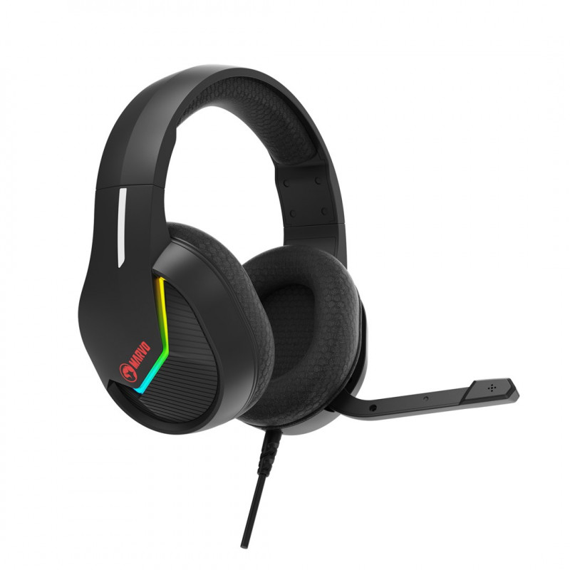 Marvo Tactic 40 H8618 BK ακουστικά gaming, ενσύρματα, RGB, μαύρα