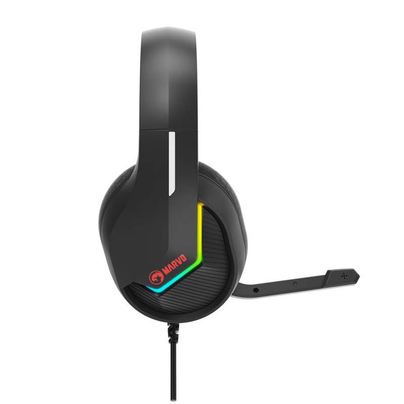 Marvo Tactic 40 H8618 BK ακουστικά gaming, ενσύρματα, RGB, μαύρα