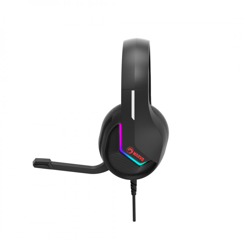 Marvo Tactic 40 H8618 BK ακουστικά gaming, ενσύρματα, RGB, μαύρα