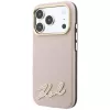 Karl Lagerfeld Grained with Resin Signature Logo θήκη με MagSafe για iPhone 18 Pro Max / 17 Pro Max, ροζ