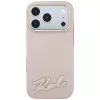 Karl Lagerfeld Grained with Resin Signature Logo θήκη με MagSafe για iPhone 18 Pro Max / 17 Pro Max, ροζ