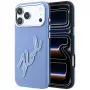 Karl Lagerfeld Smooth Big Resin Signature Logo θήκη για iPhone 18 Pro / 17 Pro, μπλε