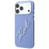 Karl Lagerfeld Smooth Big Resin Signature Logo θήκη για iPhone 18 Pro / 17 Pro, μπλε