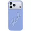 Karl Lagerfeld Smooth Big Resin Signature Logo θήκη για iPhone 18 Pro / 17 Pro, μπλε