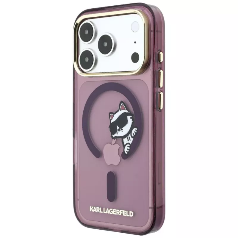 Karl Lagerfeld Peekaboo Logo θήκη με MagSafe για iPhone 18 Pro Max / 17 Pro Max, μπορντό