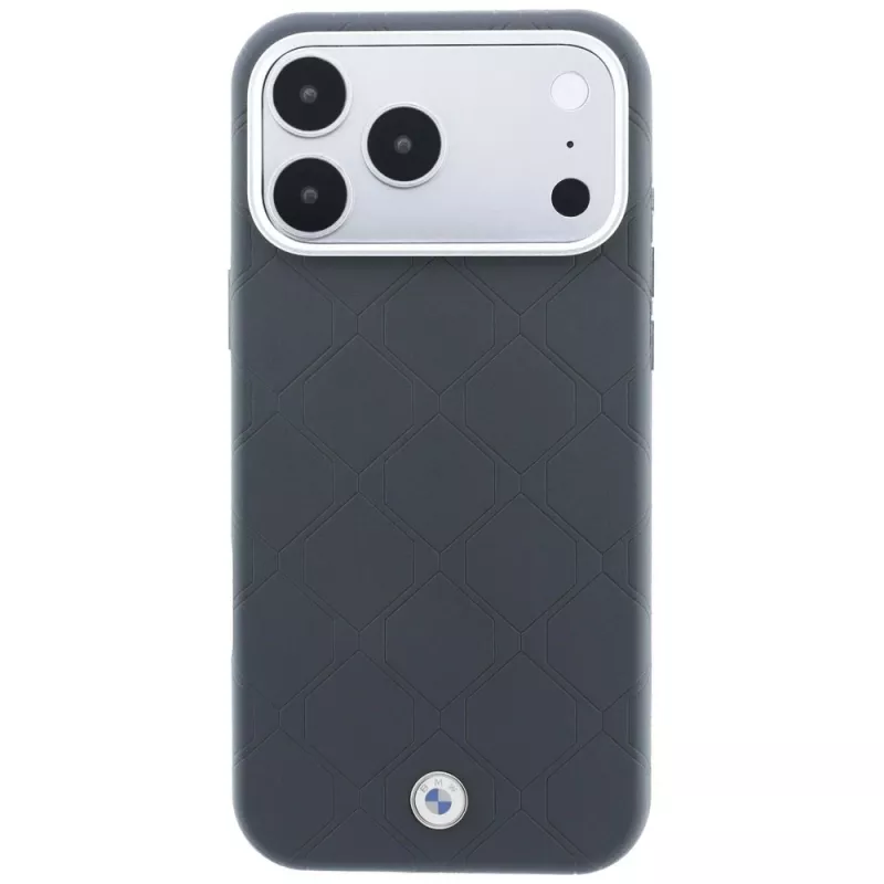 BMW Sign Deboss Quilted Metal Logo MagSafe θήκη για iPhone 18 Pro Max / 17 Pro Max, ανθρακί