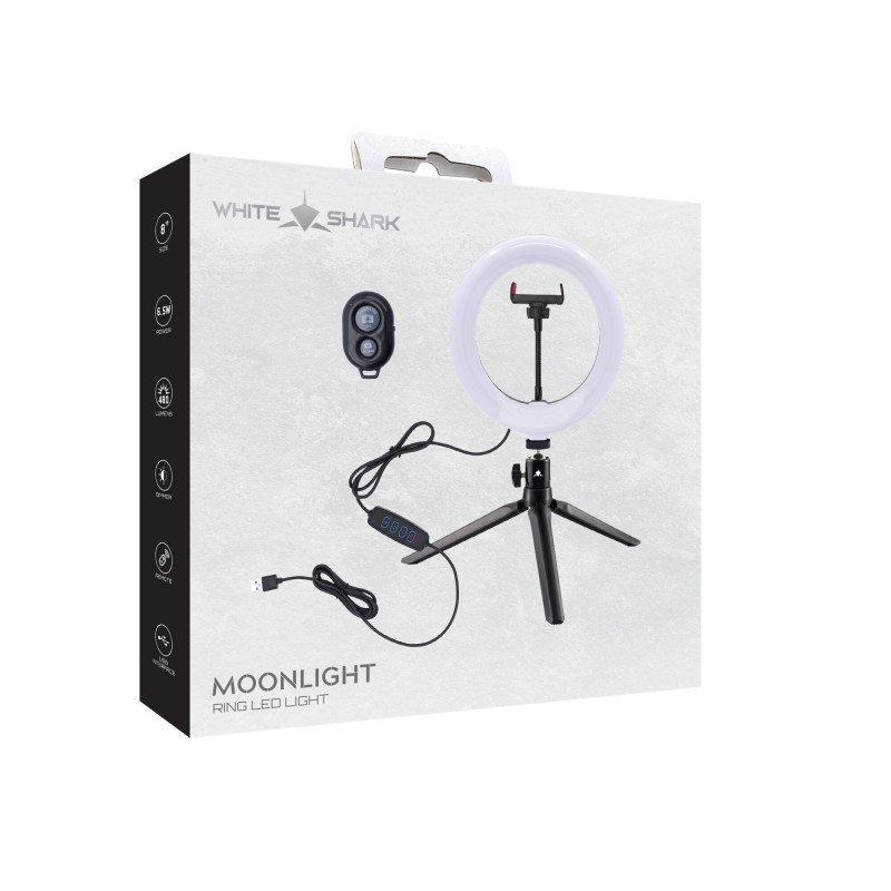 White Shark RL-08 MOONLIGHT-2 δακτυλιοειδές φωτιστικό LED, 21 cm