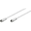 Wentronic 27035 ομοαξονικό καλώδιο, τύπου F, 5 m, λευκό