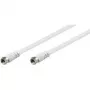 Wentronic 27035 ομοαξονικό καλώδιο, τύπου F, 5 m, λευκό