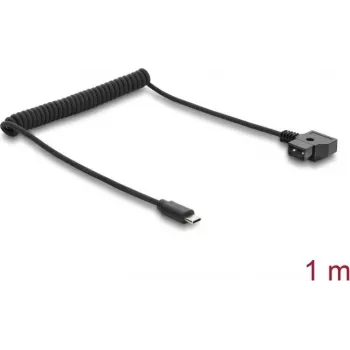 Delock 67692 σπειροειδές καλώδιο D-Tap σε αρσενικό USB Type-C™, 1 m